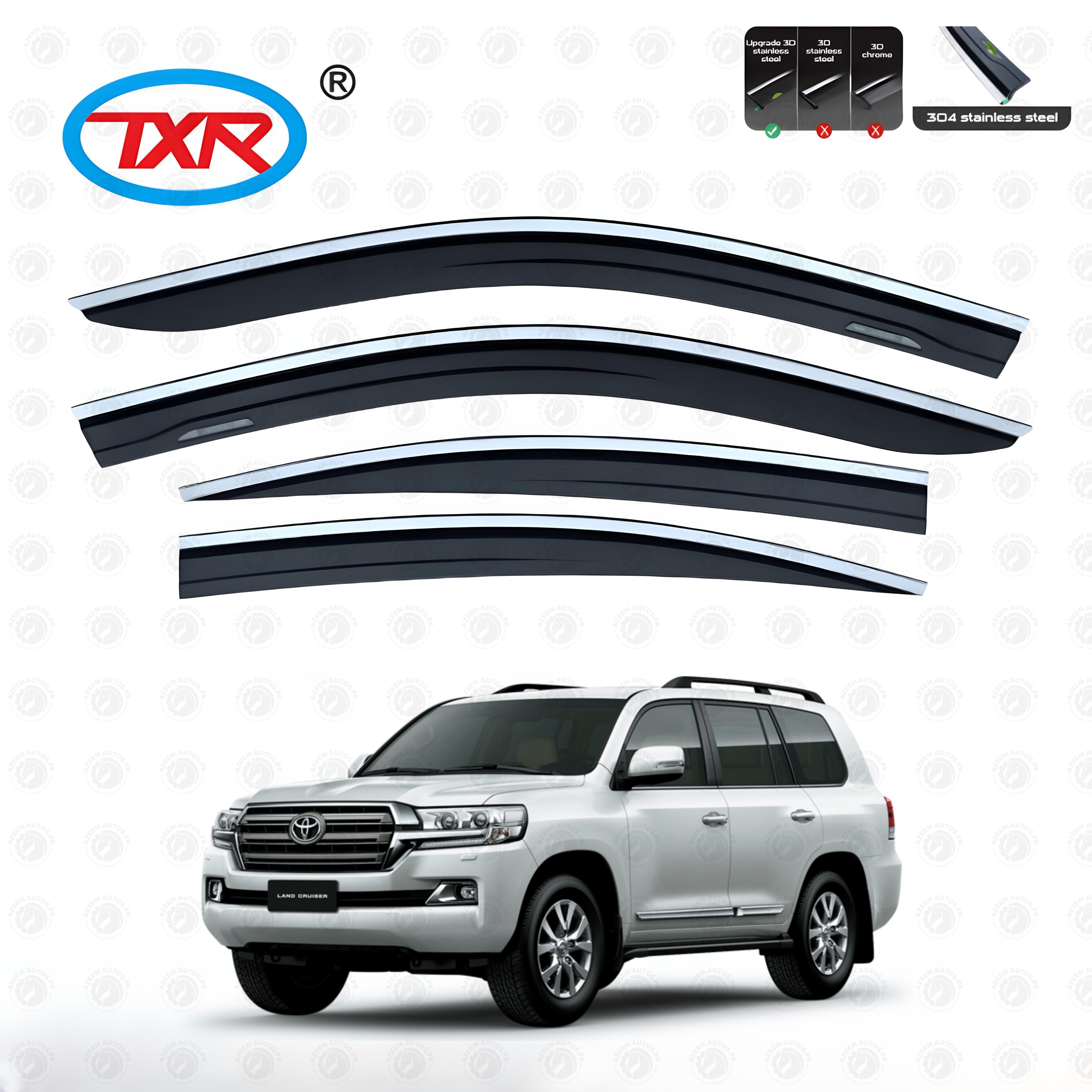 Toyota Land Cruiser FJ200 Air Press/sunvisor Txr With Chrome Model 2009-2015