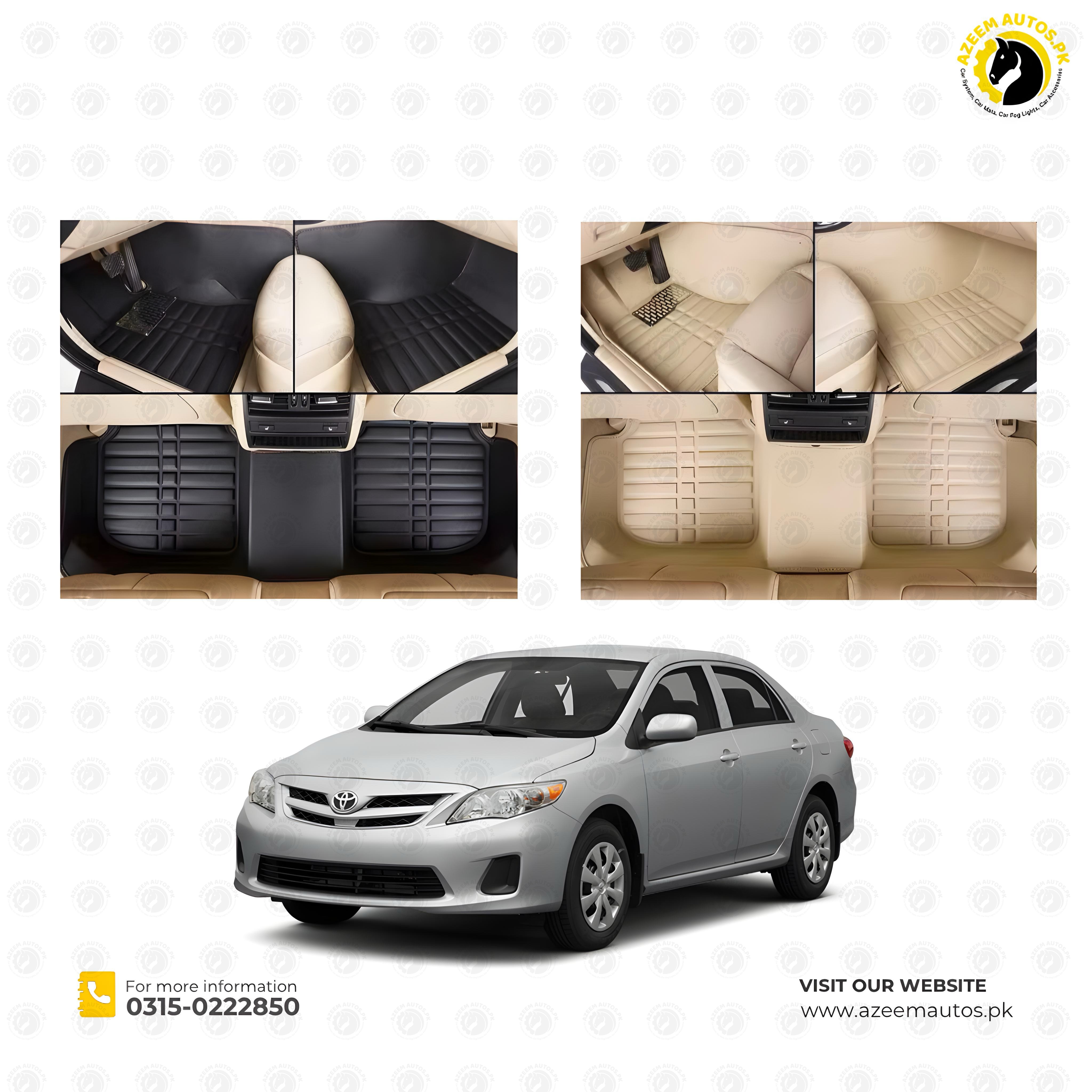 Toyota Corolla 5D Custom Floor Mat 3 Pcs - Model 2008-2014