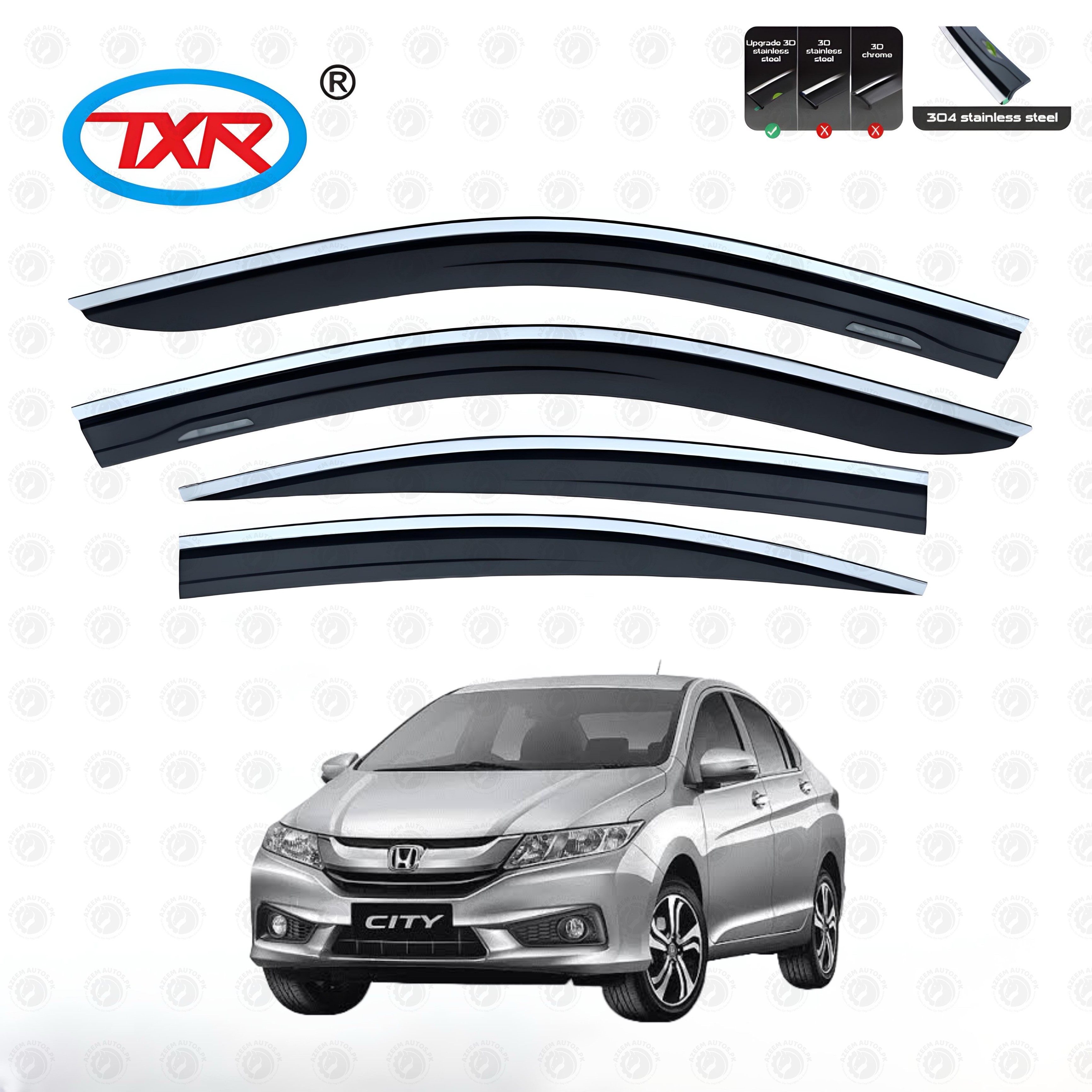 Honda City Air Press/sunvisor Txr With Chrome Model 2021-2022