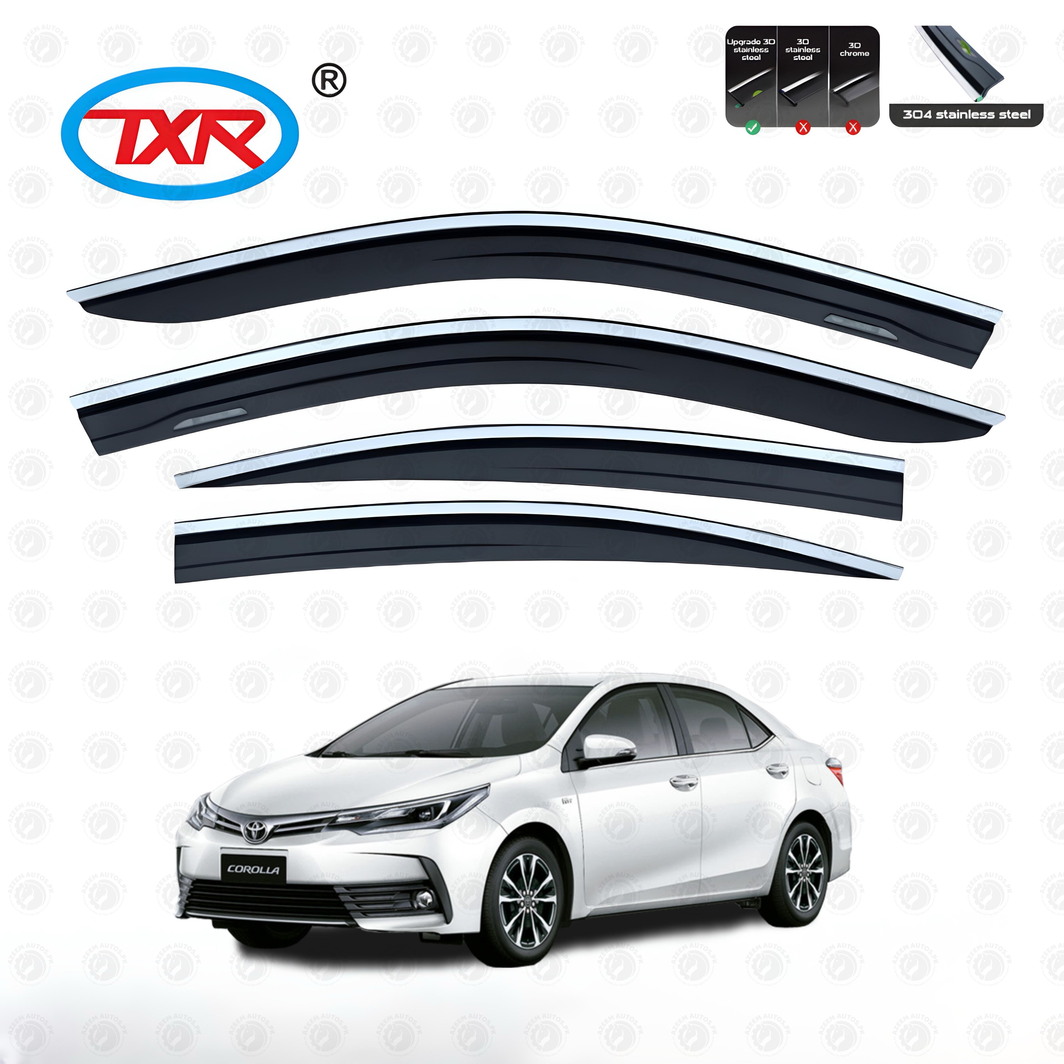 Toyota Corolla Air Press/Sunvisor Txr With Chrome Model 2017-2021