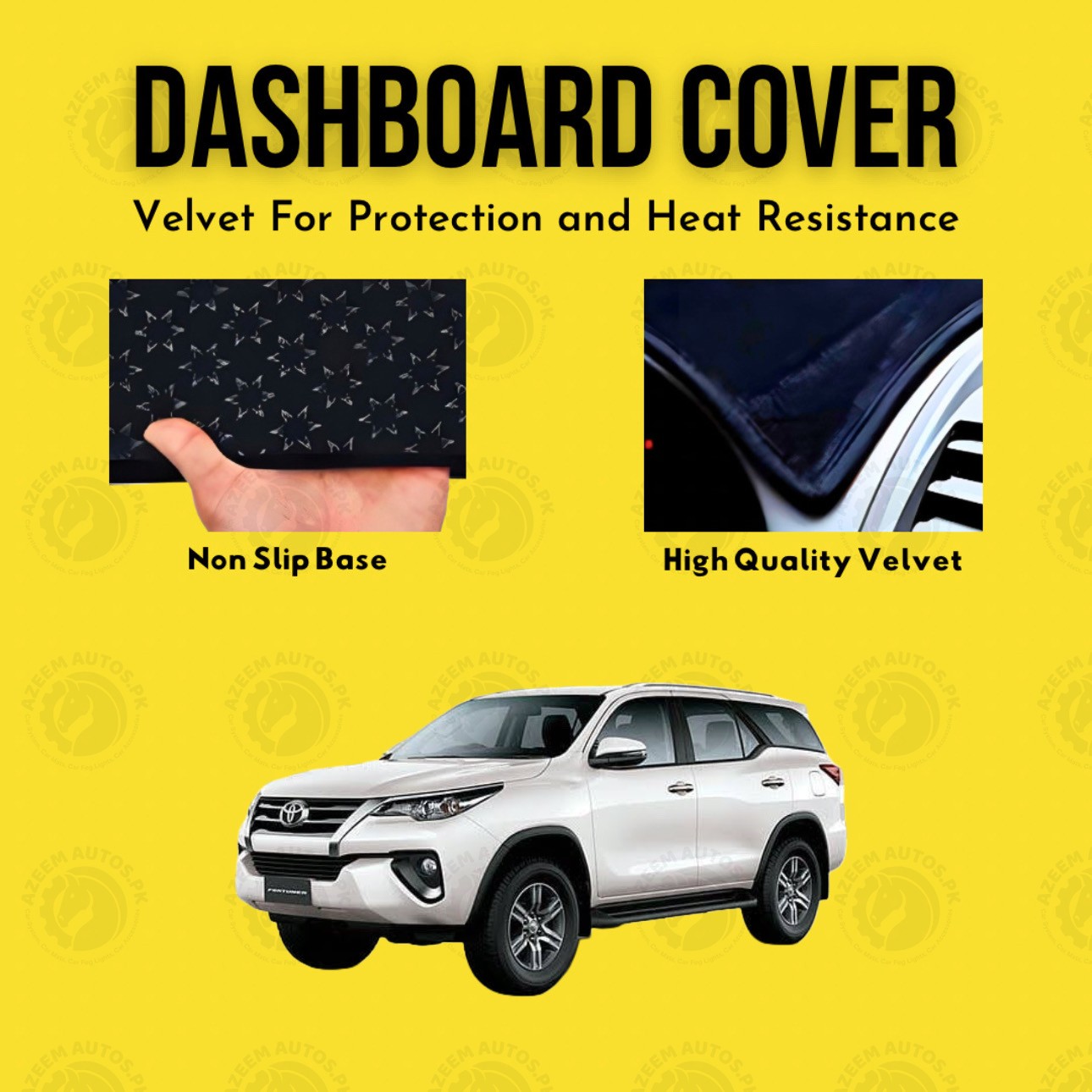Toyota Fortuner 2016-22 Velvet Dashboard Mat