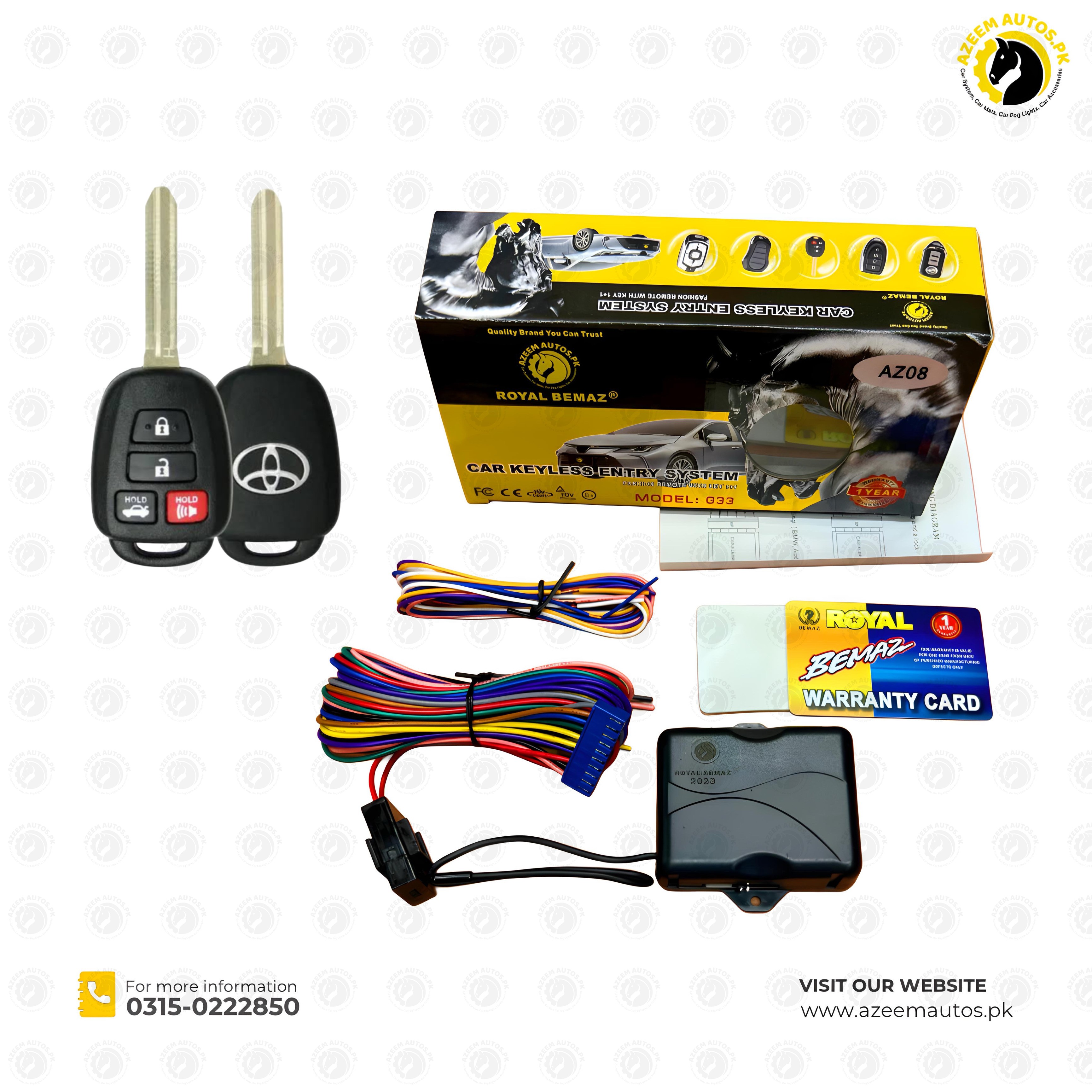 UNIVERSAL ROYAL BEMAZ CAR KEYLESS ENTRY SYSTEM G33-RMK14